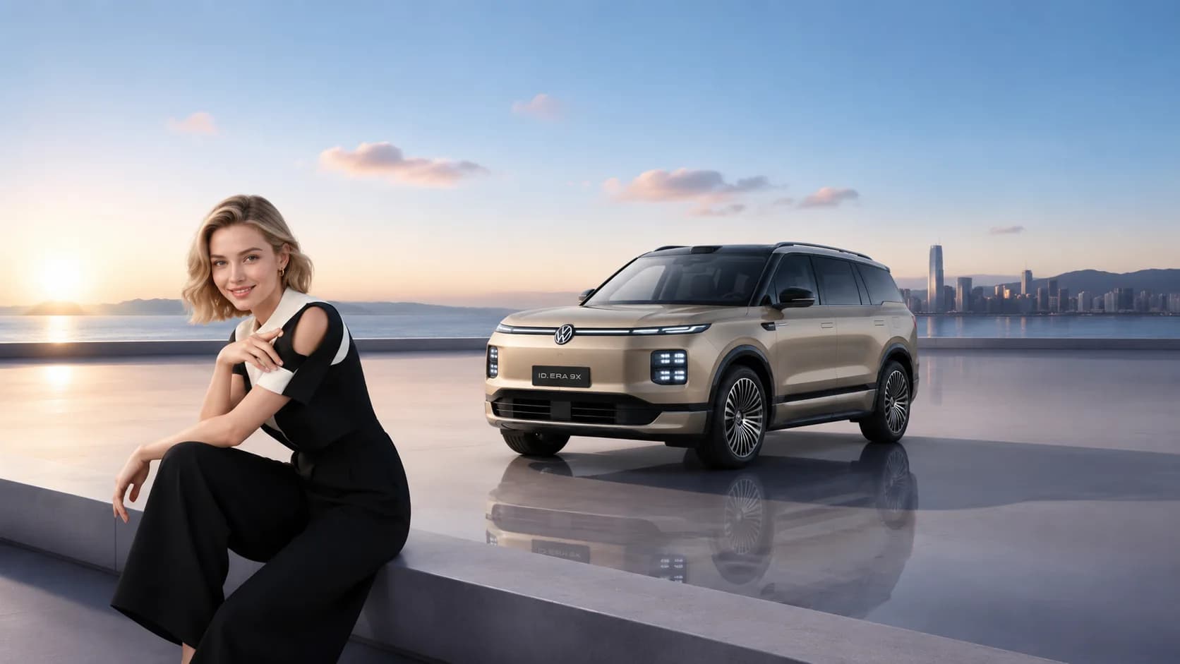 Volkswagen ID. Era 9X на фоне города